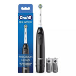 Oral-B Pro Battery Toothbrush with Precision Clean Head and 2 AA Batteries - White, Lightweight and Daily Use oral b
