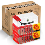 100 x Genuine PANASONIC AA Zinc Carbon Batteries - New R6 1.5V Long Expiry