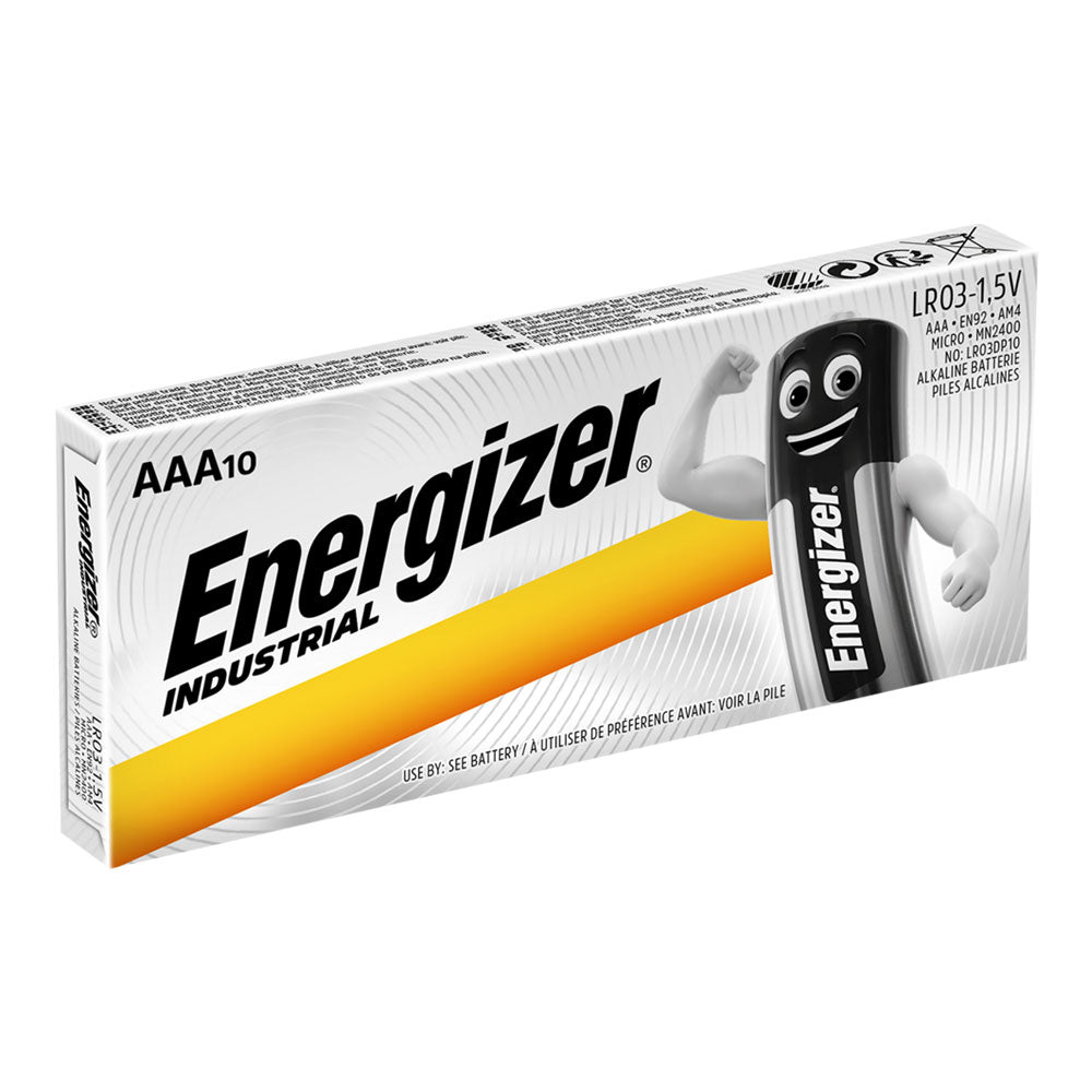 10x Energizer AAA Alkaline Industrial Battery MN2400 1.5V LR3 Long Lasting