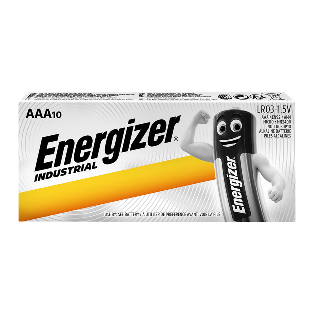 10x Energizer AAA Alkaline Industrial Battery MN2400 1.5V LR3 Long Lasting