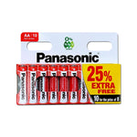 10x PANASONIC AA Batteries Zinc Carbon LR6 1.5V MN1500 Longest Expiry