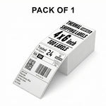 4x6 Direct Thermal Fanfold Shipping Labels White Permanent Adhesive 500 Labels Per Pack