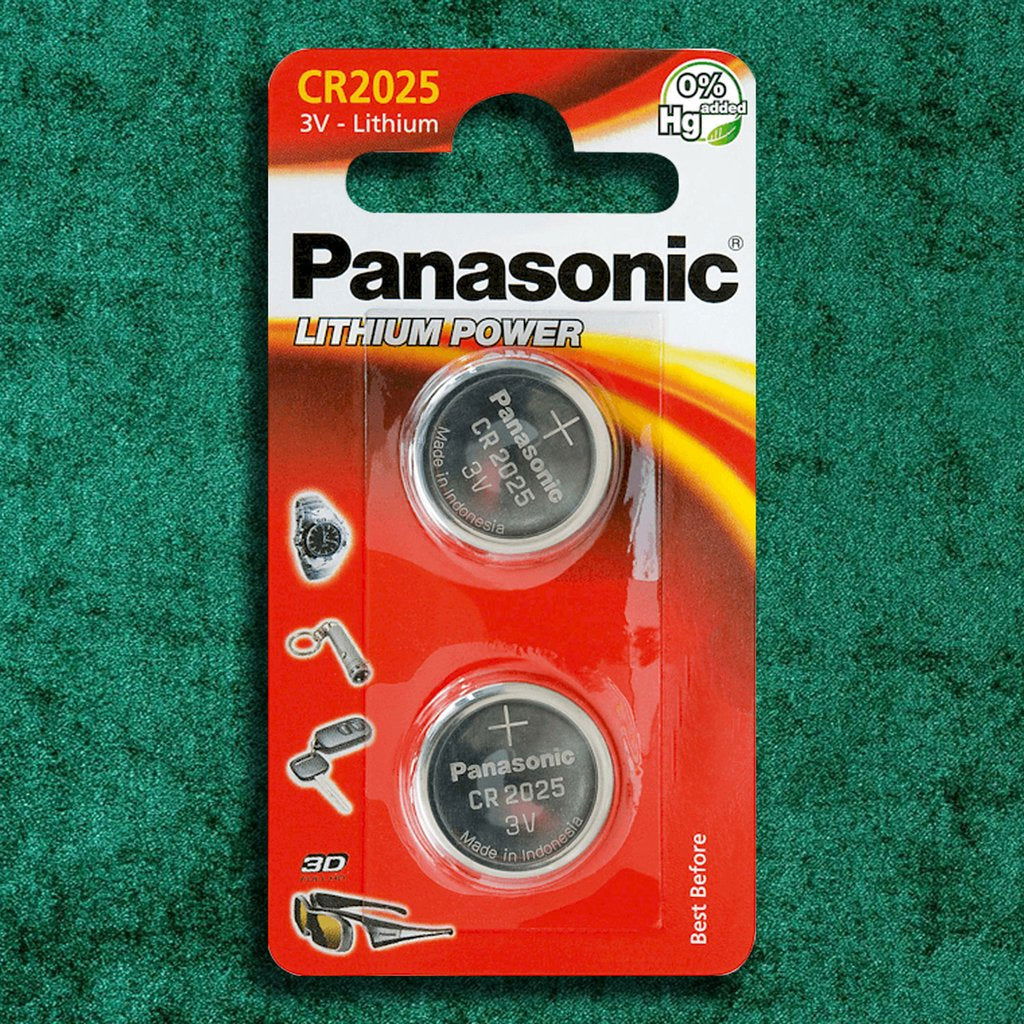 2x Panasonic CR2025 Battery BR2025 Lithium Button Coin Cell 3V Battery