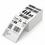 4x6 Direct Thermal Fanfold Shipping Labels 100x150mm White Permanent Adhesive 500 Pack
