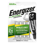 4X Energizer AAA 500mAh Rechargeable Batteries