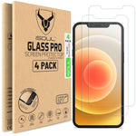 4x Screen Protector for iPhone 12/12 Pro 6.1 Inch Tempered Glass HD Film