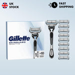 Gillette SkinGuard Sensitive Shaving Razor for Men, Anti-Irritation Razor with 1 Handle & 10 Blade Refills razors men