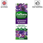 Zoflora Midnight Blooms 6pc x 250ml, Concentrated 3-in-1 Multipurpose Disinfectant Kills 99.9% of Bacteria & Viruses Household Pack Toilet Cleaner
