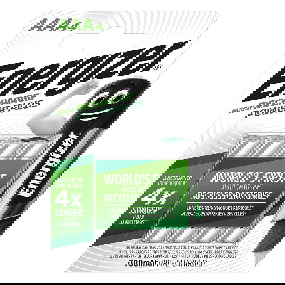 Energizer AAA 700mAh Battery Rechargeable Pre-Charged Batteries