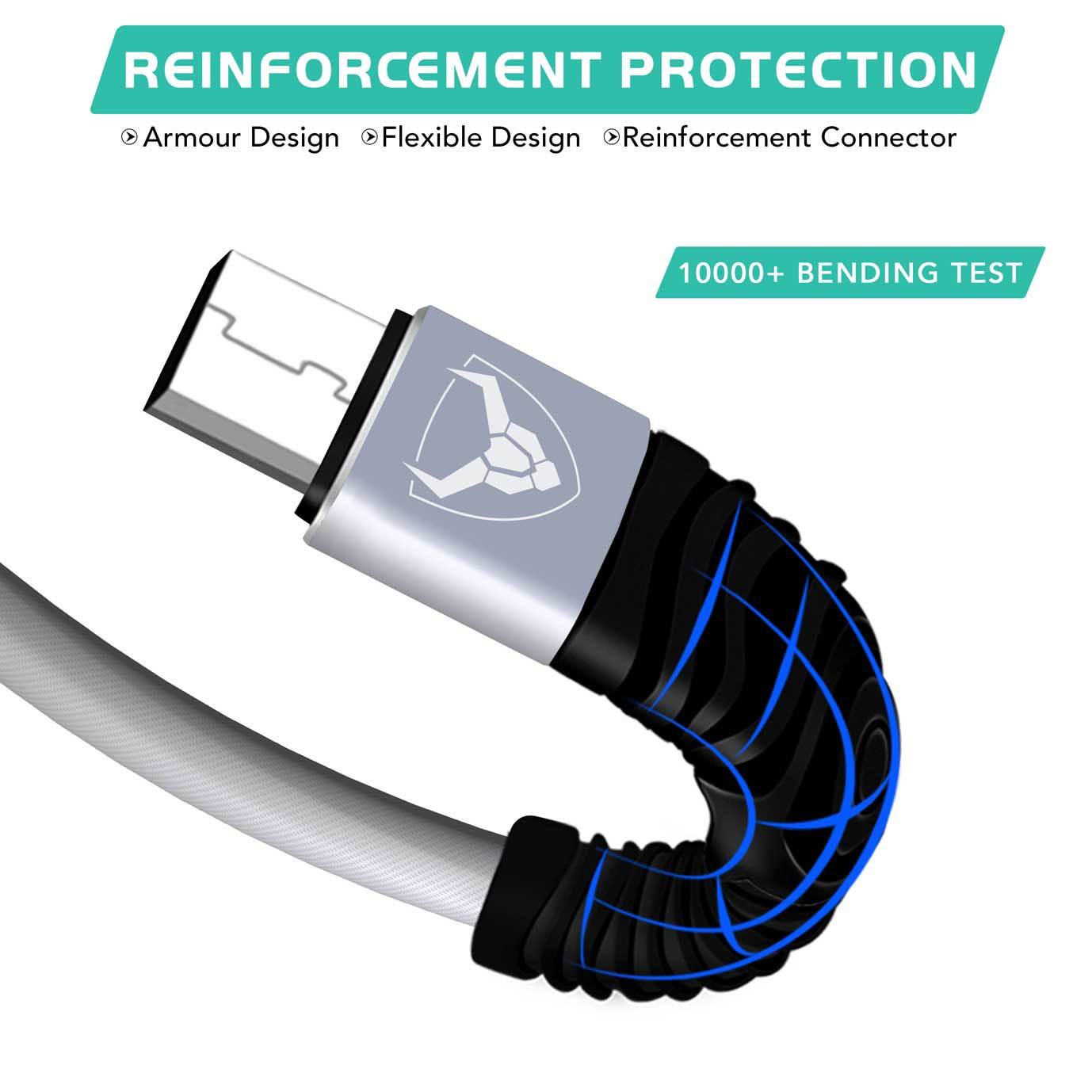 Micro USB Data Sync Charger Cable Lead For Smartphones 15CM 1M 2M Long