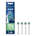 Oral-B Pro Cross Action Electric Toothbrush Replacement Heads – X-Shape Angled Bristles, Pack of 4