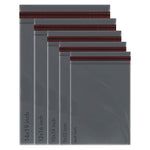 50 Assorted Grey Mailing Poly Postal Bags – 5 Sizes (10 Each) Self Seal Shipping Mailers