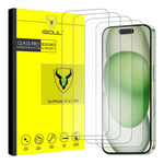 4 Pack Tempered Glass Screen Protector for iPhone 15 6.1-Inch