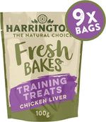 Harringtons Fresh Bakes Grain Free Chicken Liver Training Dog Treats 100g Pack of 9