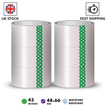 Packing Tape 6 Rolls - Fragile Tape, Brown Tape, Clear Tape Variations | Heavy-Duty Packaging Tape for Moving, Shipping & Storage