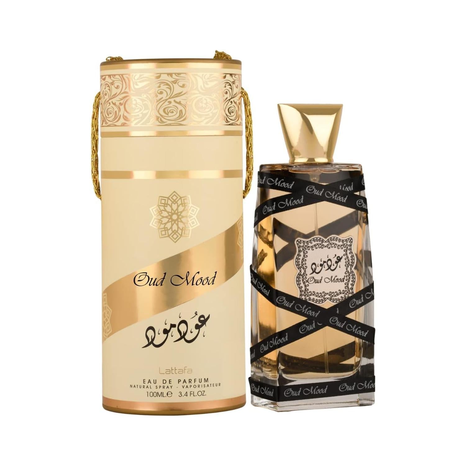 Lattafa Oud Mood 100ml Eau de Parfum - Unisex Fragrance with Rich Oud and Amber Notes