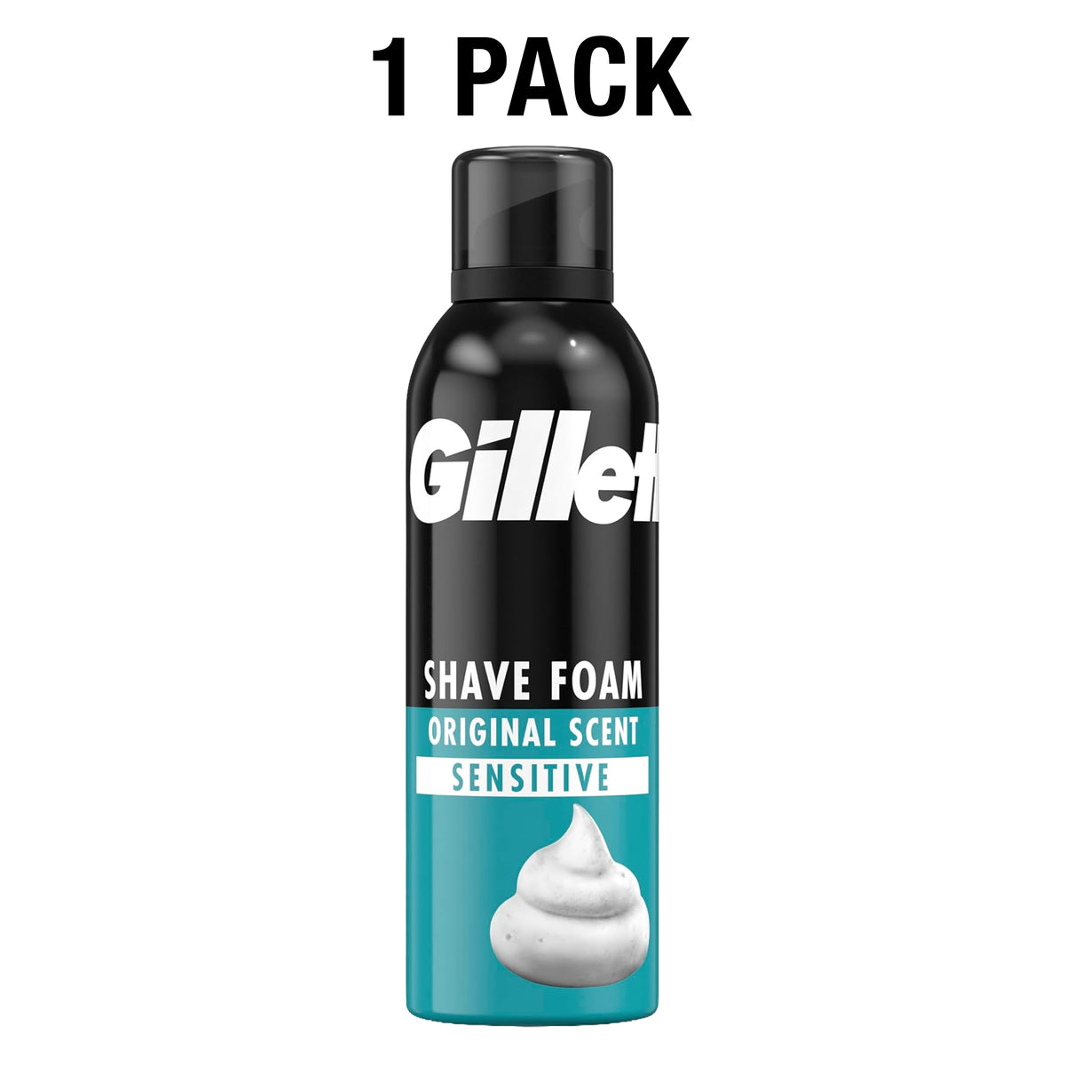 Gillette Classic Sensitive Shave Foam 200ml Men's Shaving Foam with Aloe Vera