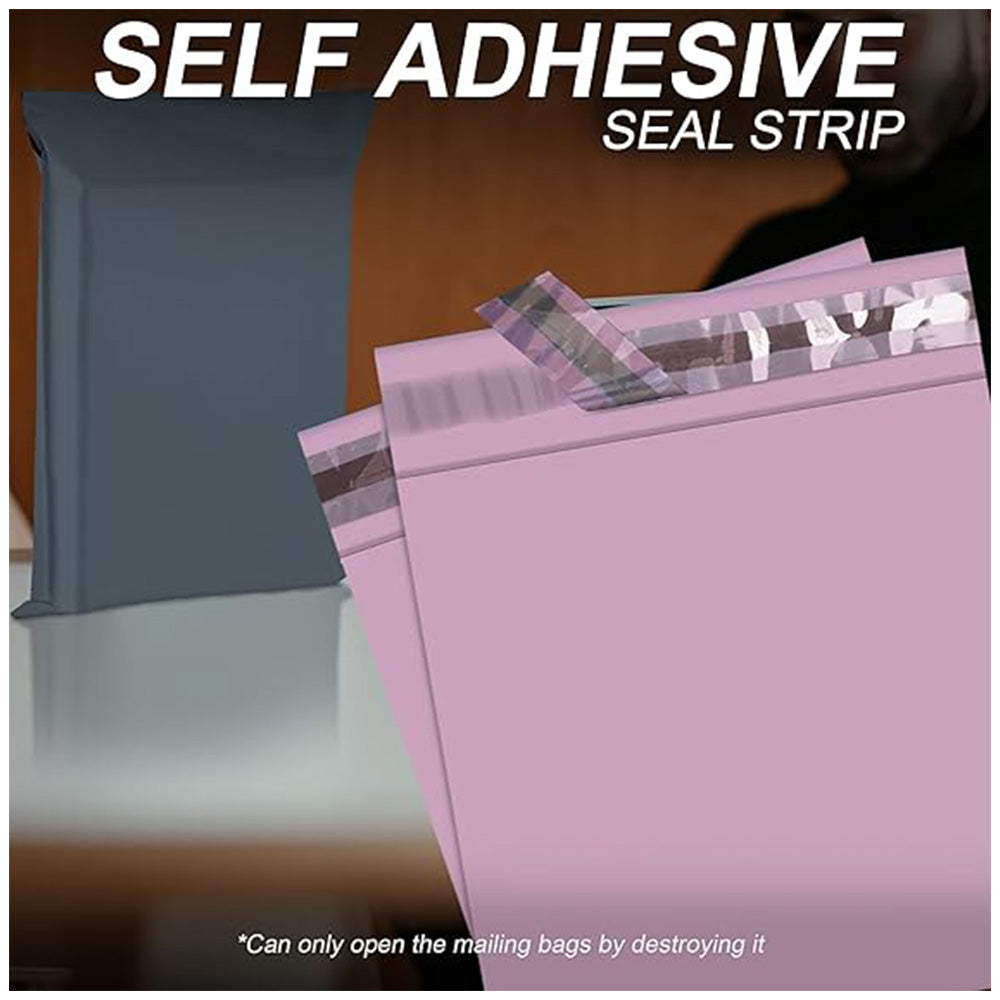 60 Mixed Pink Plastic Mailing Bags – Self Seal Secure Poly Mailers for Clothes, Assorted Medium Sizes