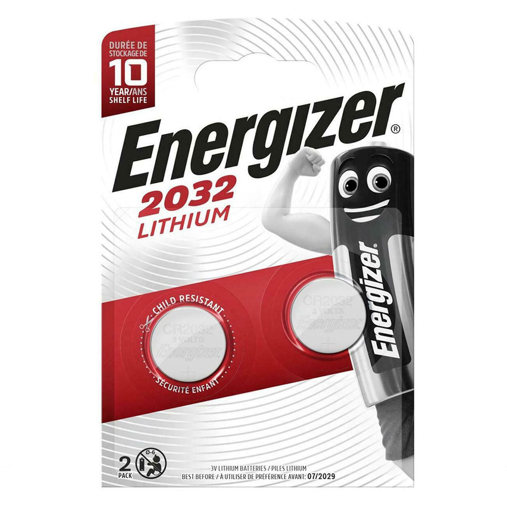 2X Energizer CR2032 Lithium Coin Cell 3V Battery Dl2032, BR2032, Sb-T15