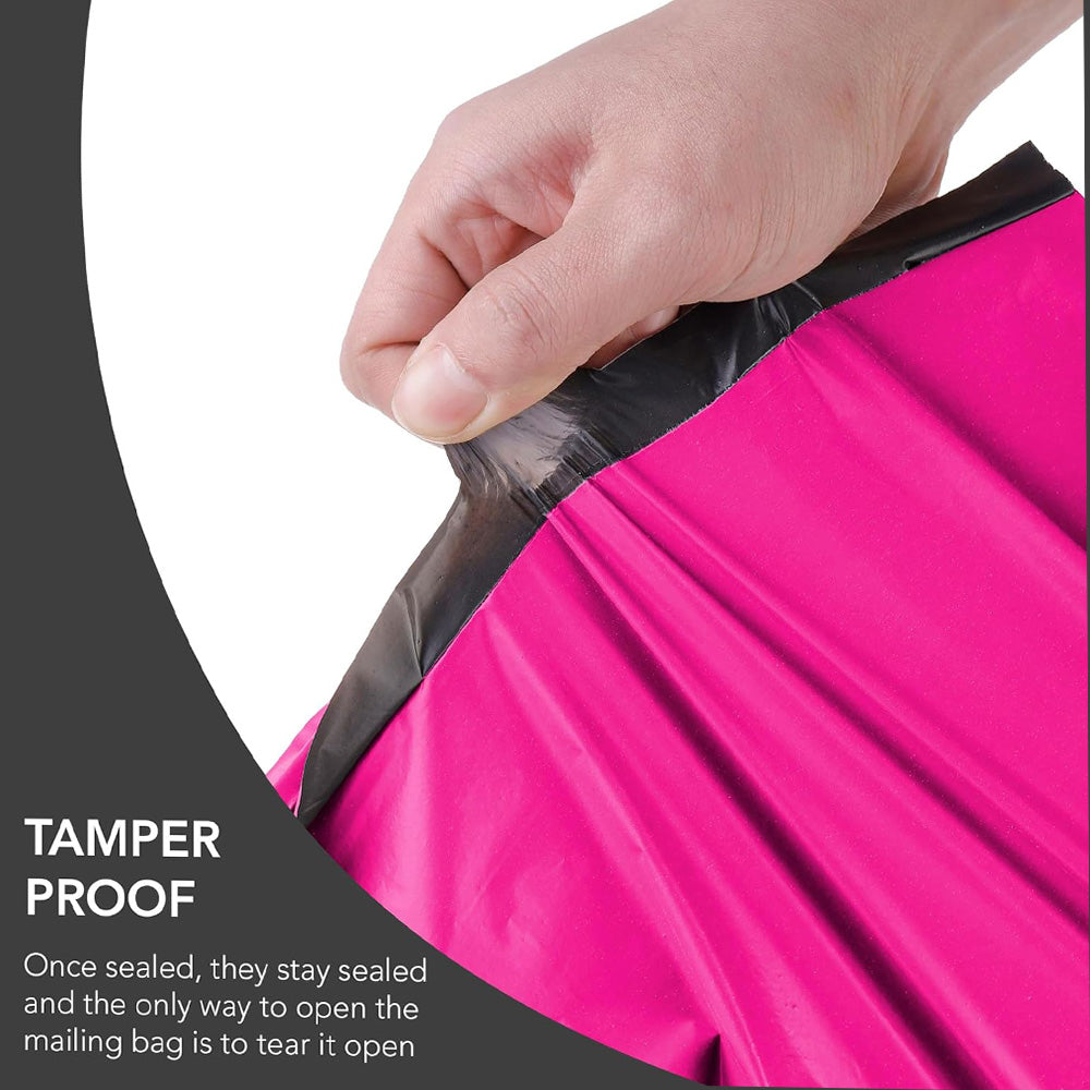 50 Mixed Hot Pink Mailing Bags – 5 Sizes (10 Each) Self Seal Parcel & Postage Bags