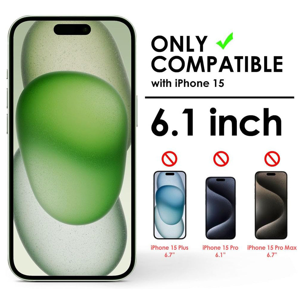 4 Pack Tempered Glass Screen Protector for iPhone 15 6.1-Inch