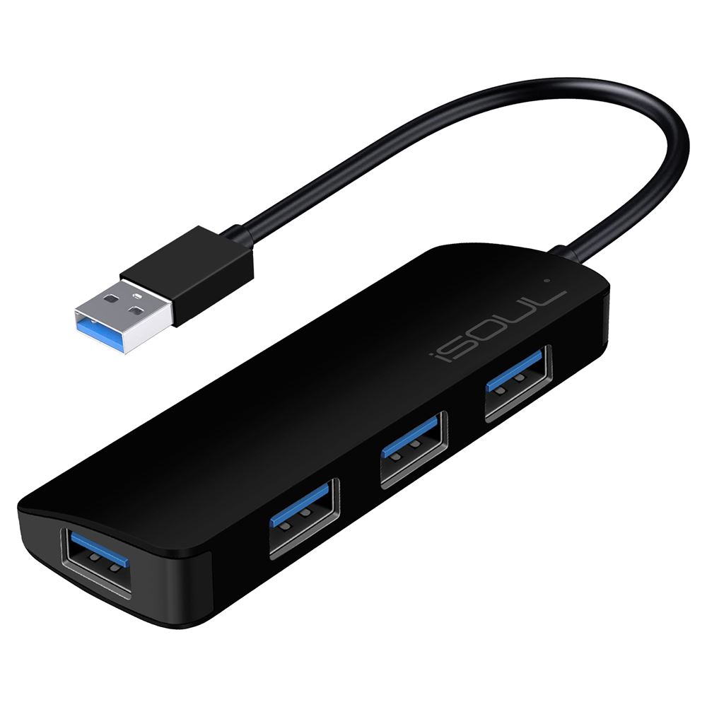4 Port USB Hub 3.0 Ultra Slim Data Hub For Macbook Notebook HDD