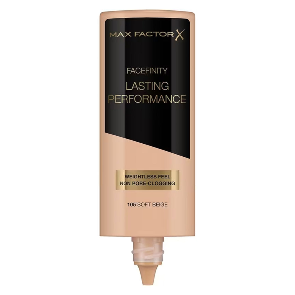 Max Factor Lasting Performance Liquid Foundation 105 Soft Beige 35ml – Long Lasting Matte Foundation