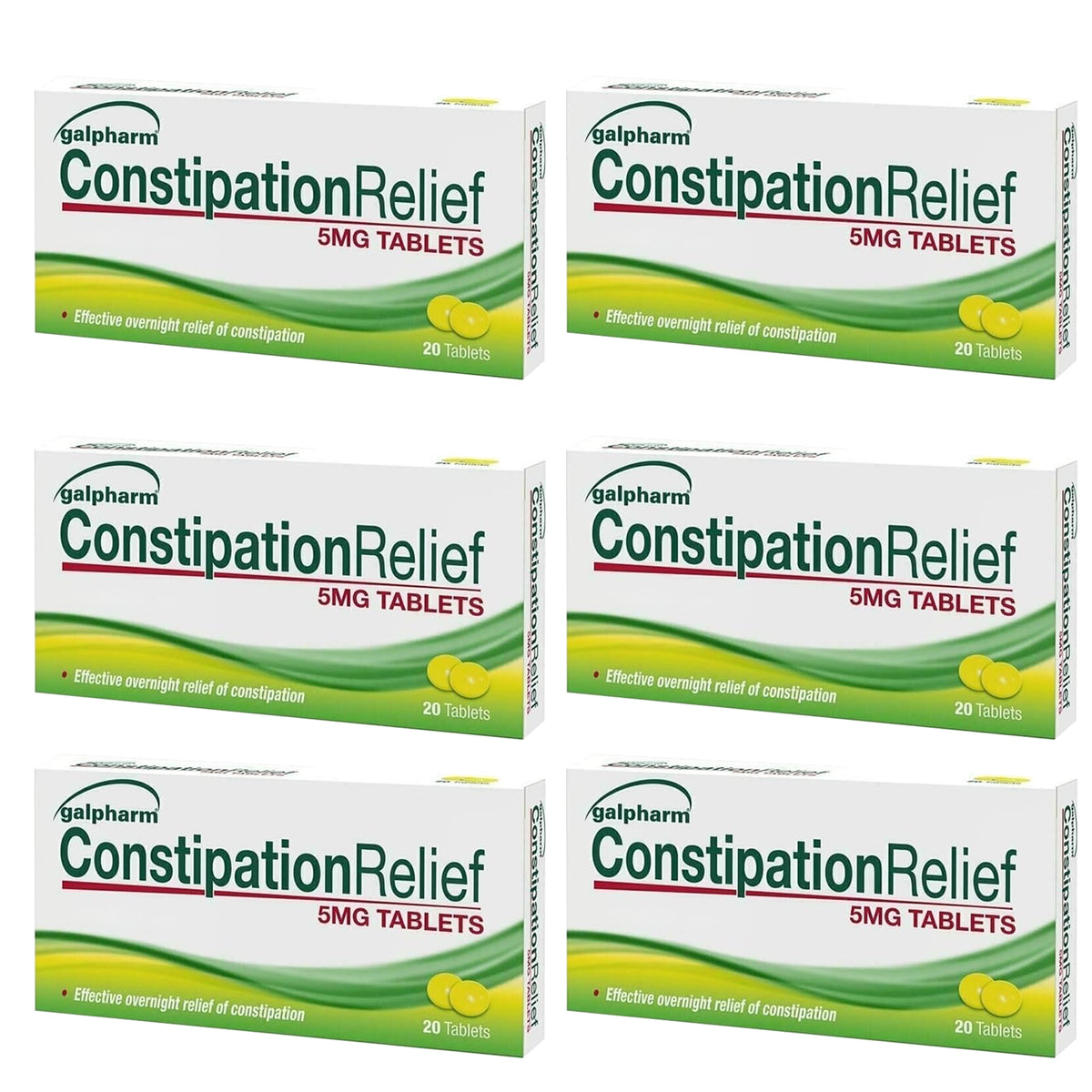Galpharm Constipation Relief Tablets 5mg Bisacodyl Gastro-Resistant Laxative