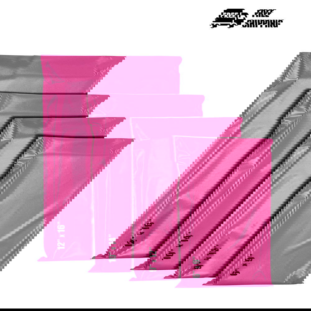 60 Mixed Hot Pink Mailing Postal Self-Seal Closure Plastic Bags Envelopes for Posting Clothes, Postal, Packaging, Shipping Bags Tempered Proof