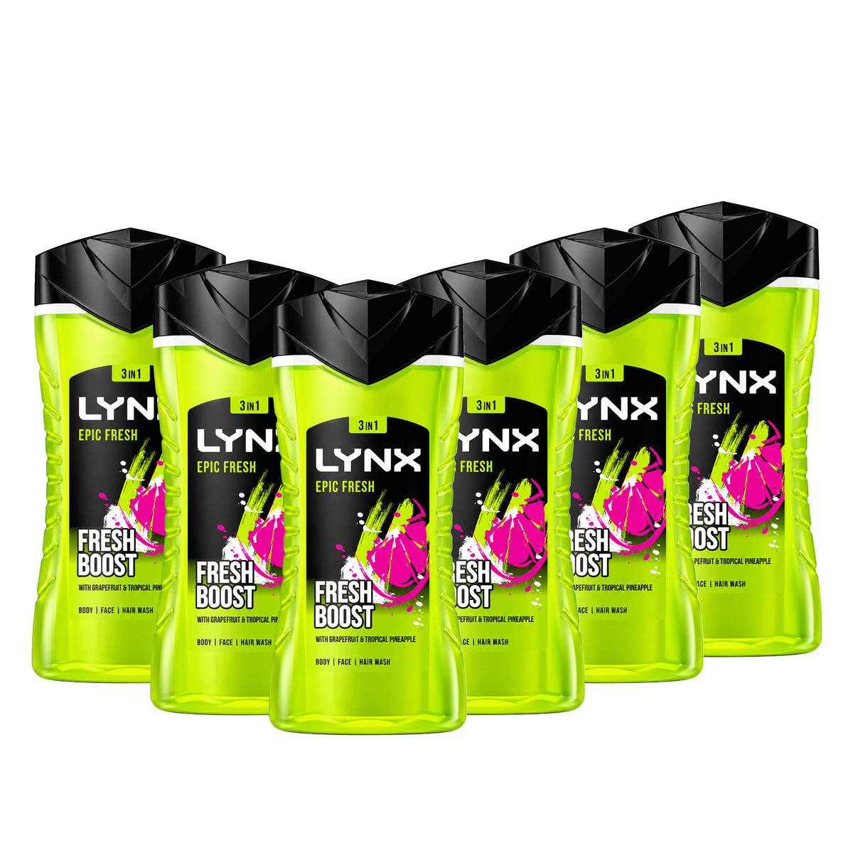 LYNX Epic Fresh 3-in-1 Body Wash Grapefruit Pineapple 225ml