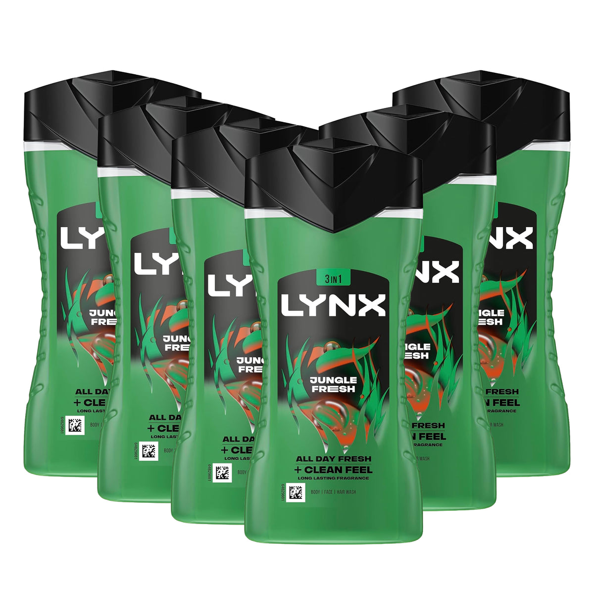 LYNX Jungle Fresh 3-in-1 Body Wash 225ml Palm Leaf & Amber
