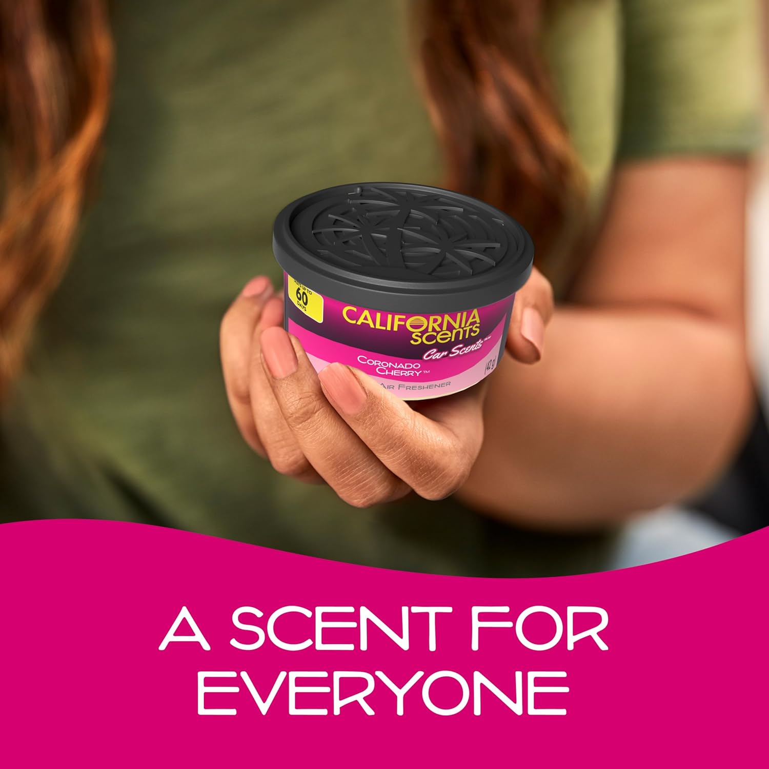 California Scents Air Freshener Coronado Cherry (Pack of 4) Lasts up to 60 Days Refreshing Fragrance Environmentally Friendly Use for Home Office Car Van