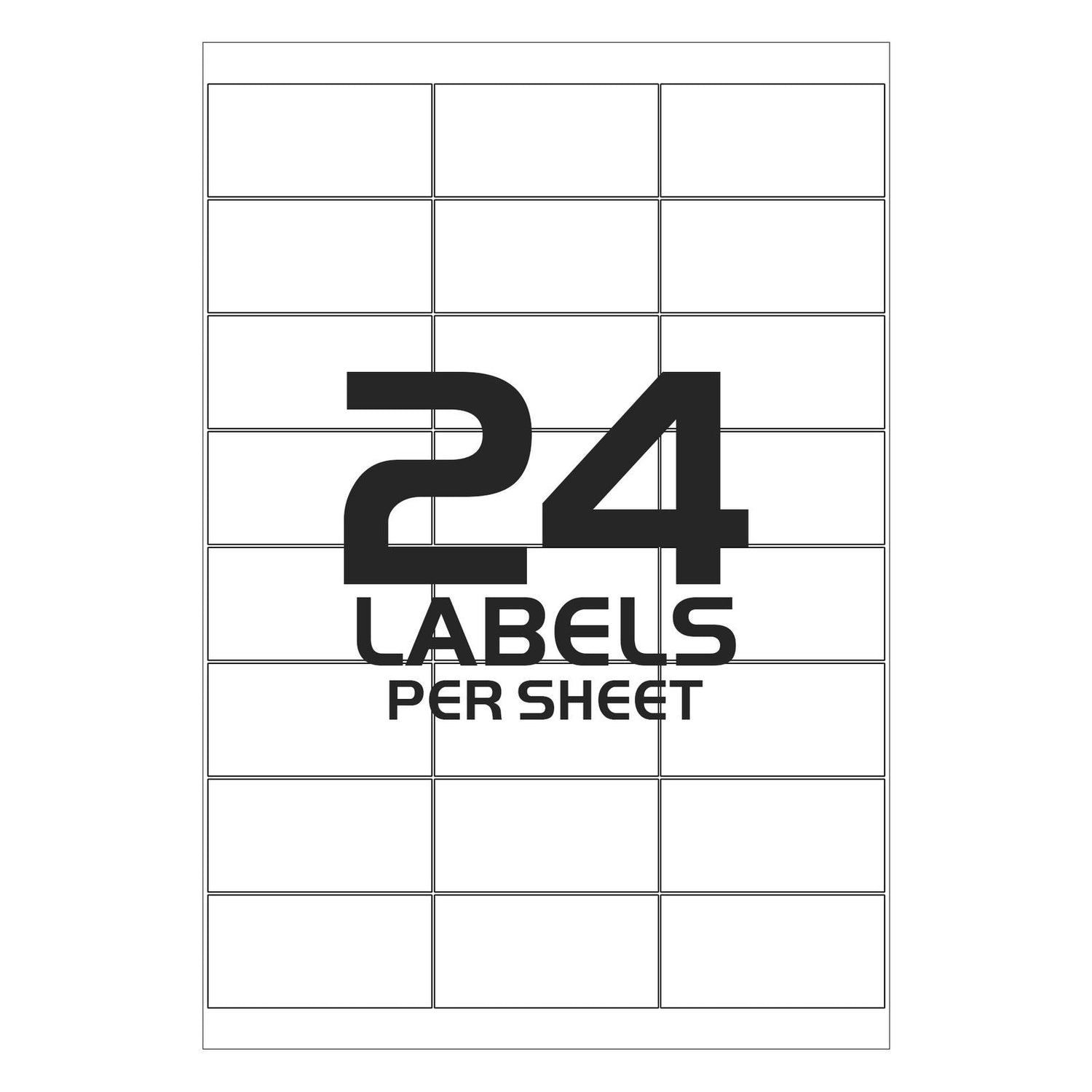 Address Labels Self Adhesive 24 Printer Labels per Sheet - 63.5 X 33.9 mm