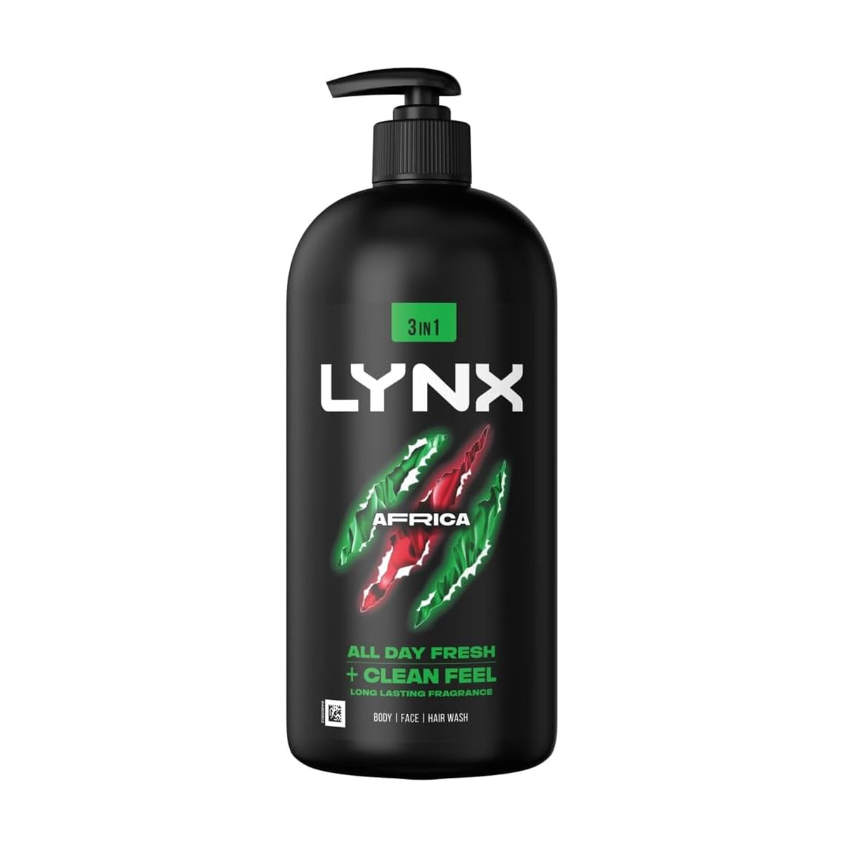 LYNX Africa 3-in-1 Pump Shower Gel 900ml Mandarin Sandalwood 12H