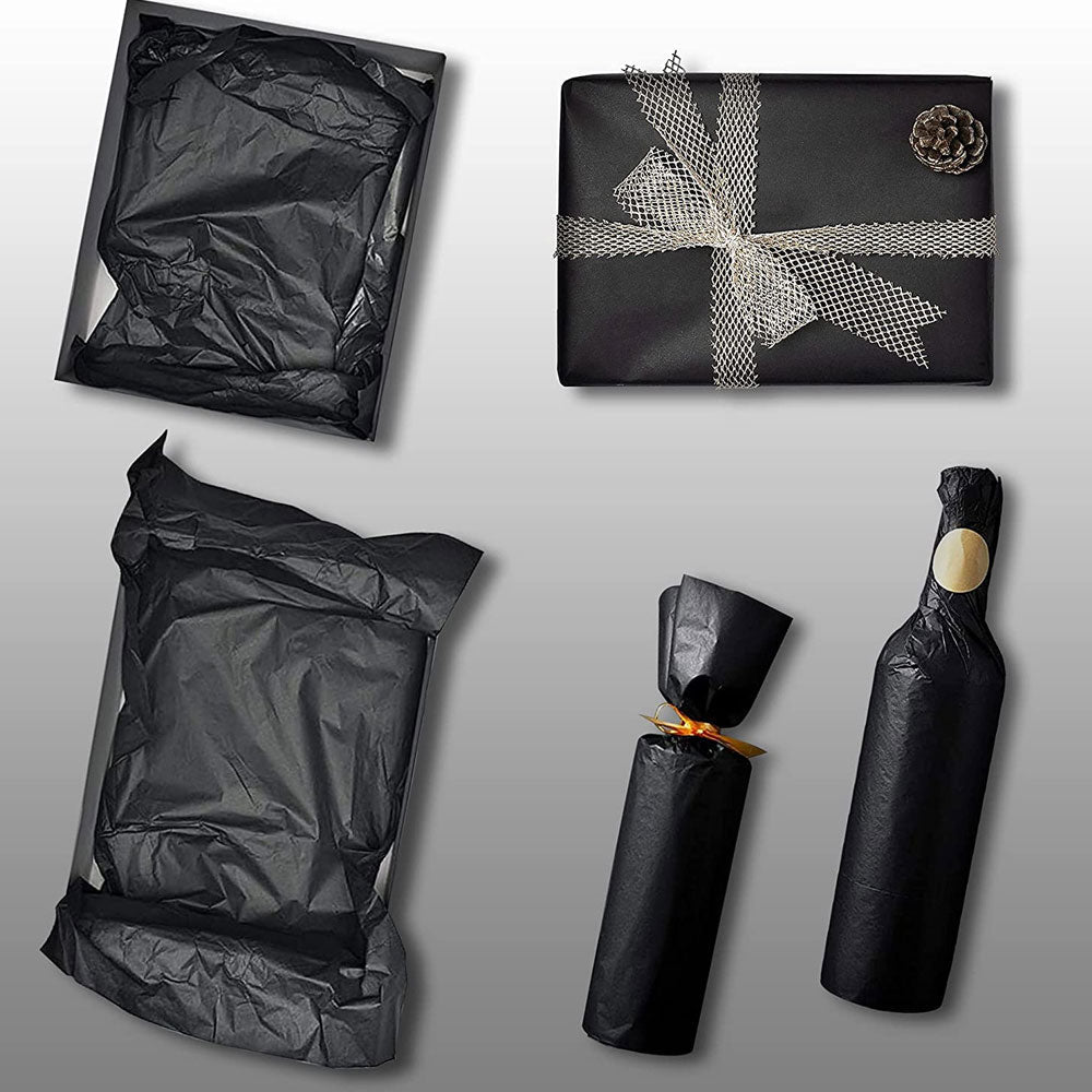 Black Acid-Free Tissue Paper 50cm x75cm Large Gift Wrap Eco Friendly