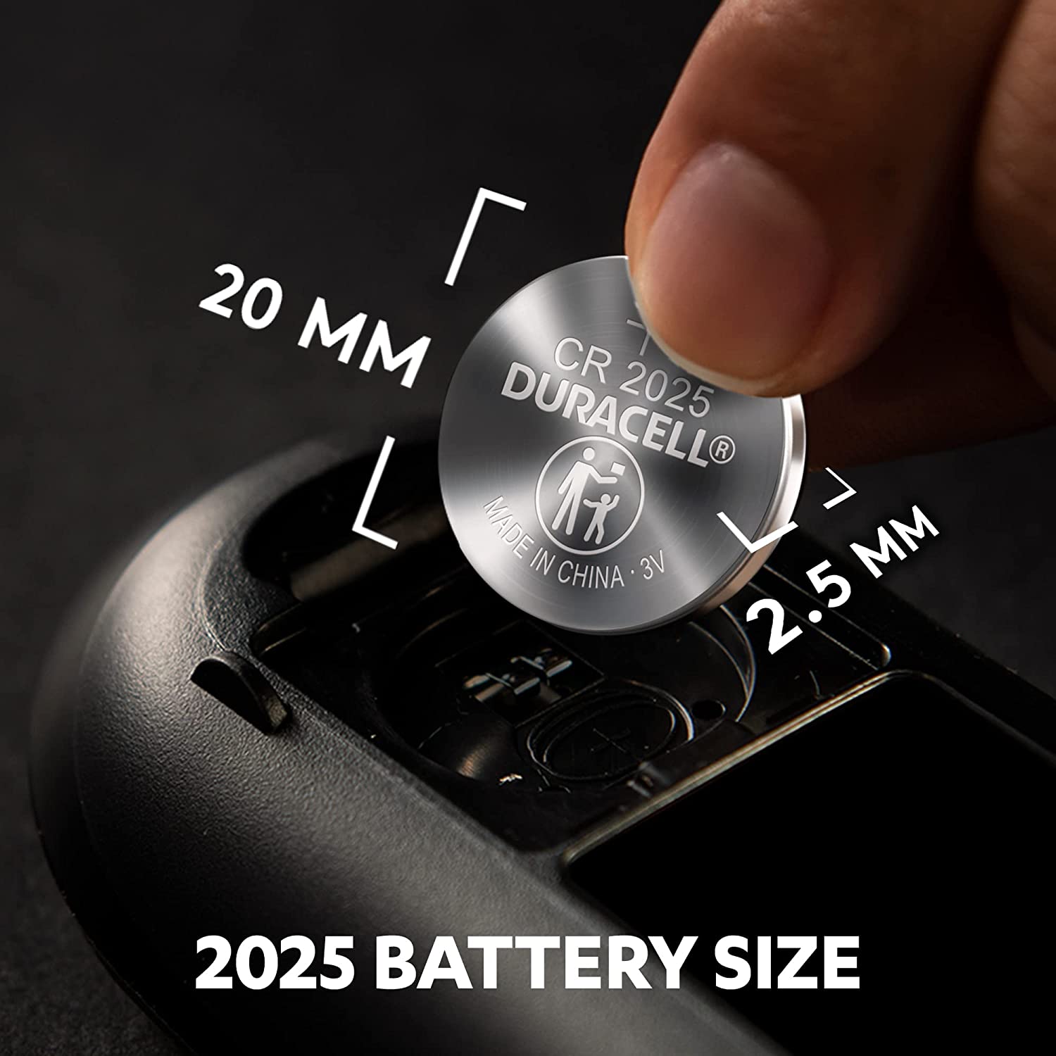 Duracell 2025 Lithium Coin Battery (CR2025/DL2025) 3v - Pack of 4 Batteries