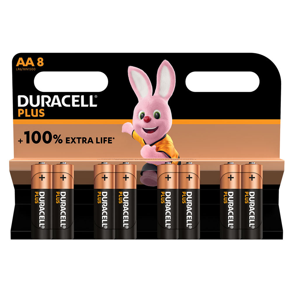 Duracell Plus AA Alkaline Batteries (Pack of 8) LR6/MN1500 Battery