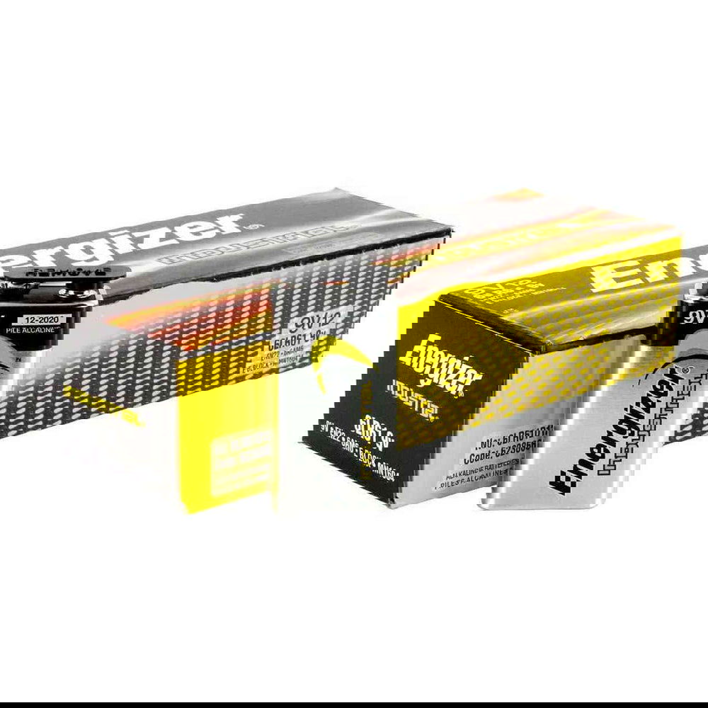 Energizer 9v Industrial Alkaline Batteries 6LR61 9Volts EN22