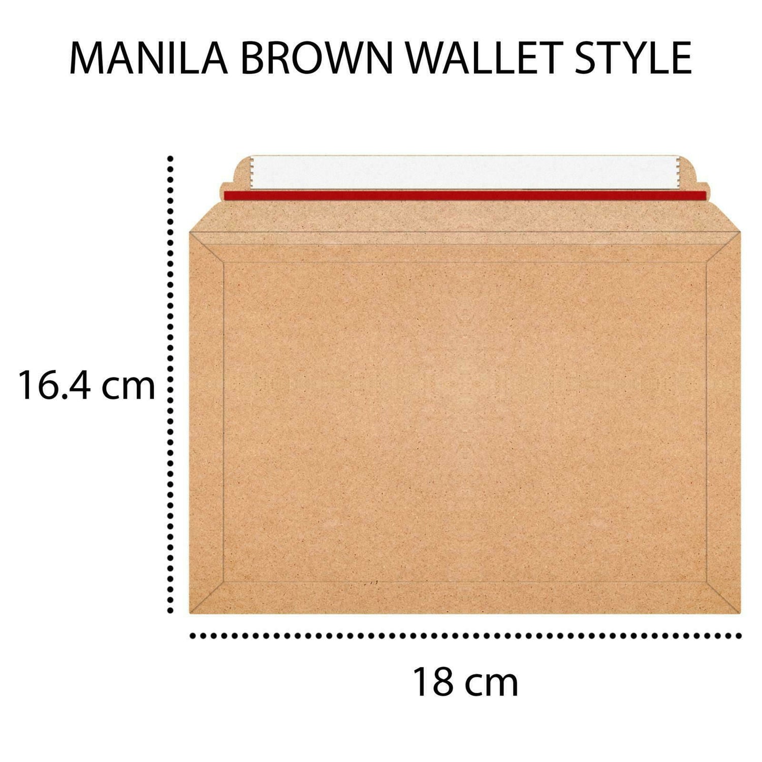 Envelope Wallet Bags Book Post Mailer Mailing Flute Manilla Brown Book 164x180 mm