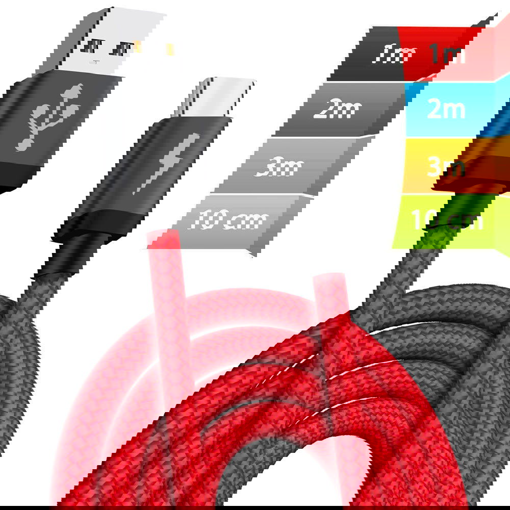 Heavy Duty Quick Fast Charge USB C Type C Data Phone Charger Cable Lead 2m 3m 1m