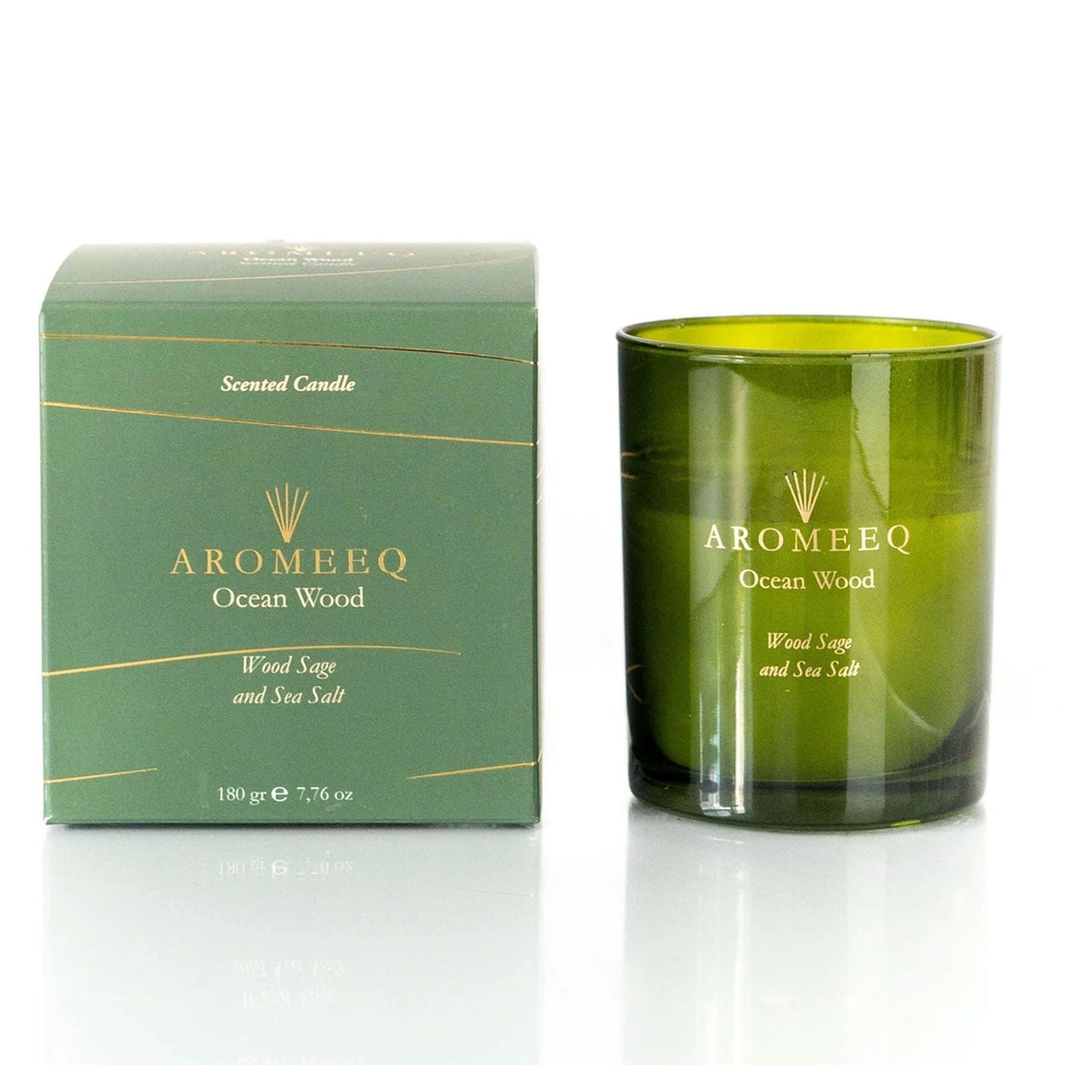Ocean Wood Scented Candle - Wood Sage & Sea Salt 180gm