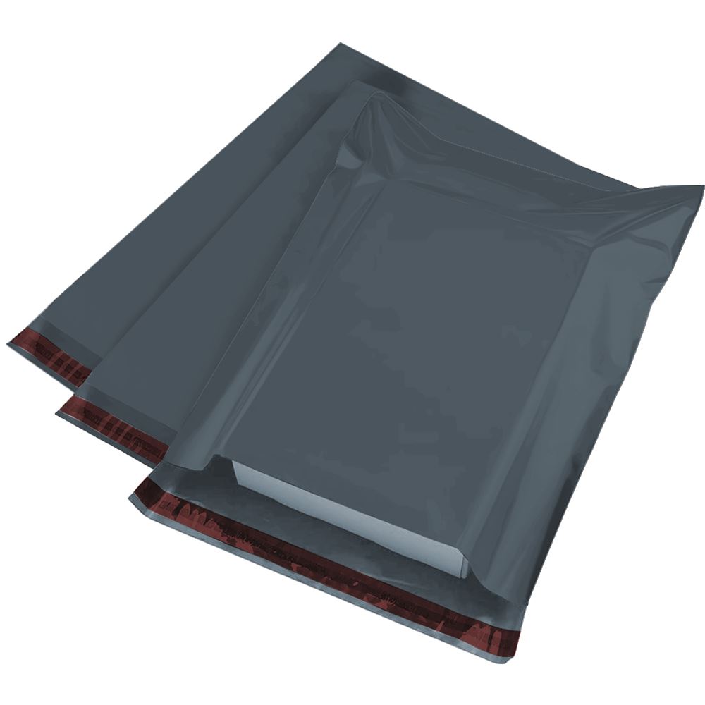 Poly Mailers Postage Mailing Bags Self Seal Grey, 12" x 16" (305mm to 407mm)
