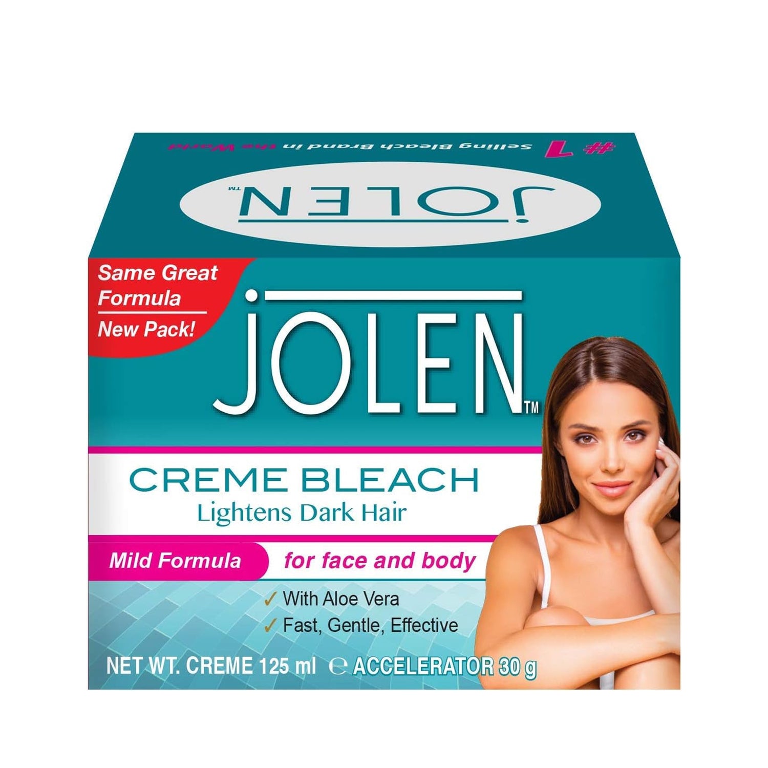 Jolen Mild Creme Bleach with Aloe Vera 125ml Facial & Body Hair Lightener