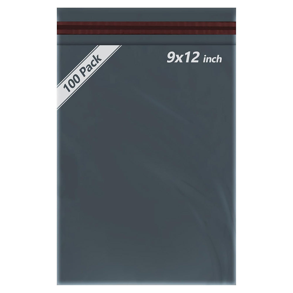 100 Pcs Grey Parcel Bags 9x12 Inch – Self Seal Poly Mailing & Postage Bags