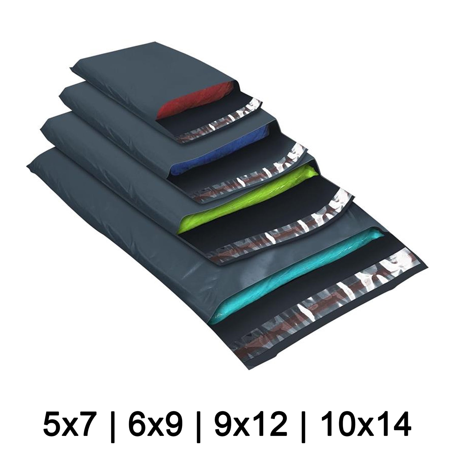 100 Grey Mailing Bags Mixed Sizes – Self Seal Parcel Bags for Clothes