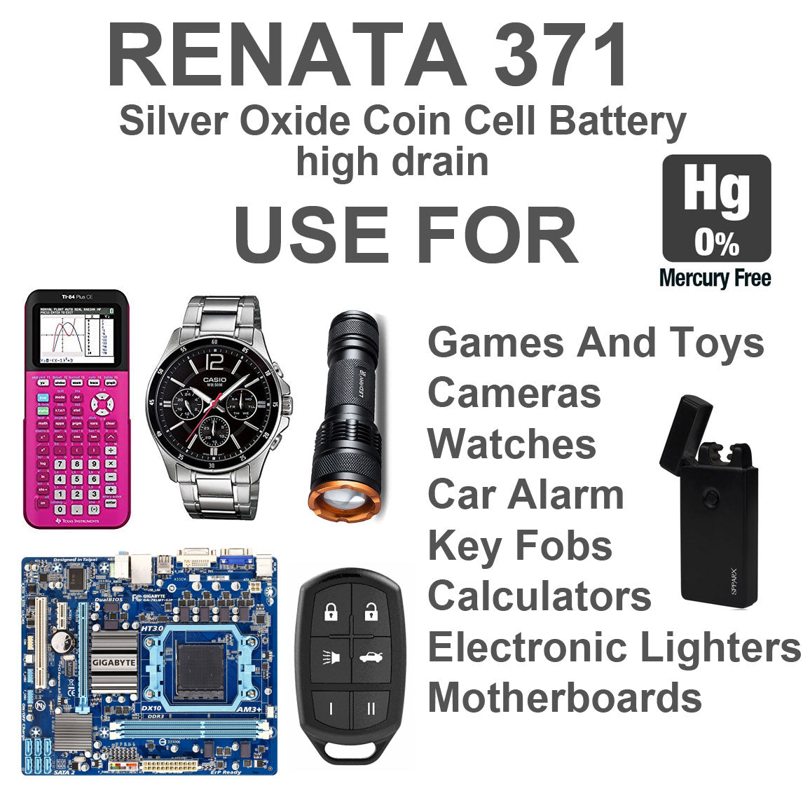 Renata 371 Watch Battery Swiss Made Silver 1.55V SR920SW in All Pack