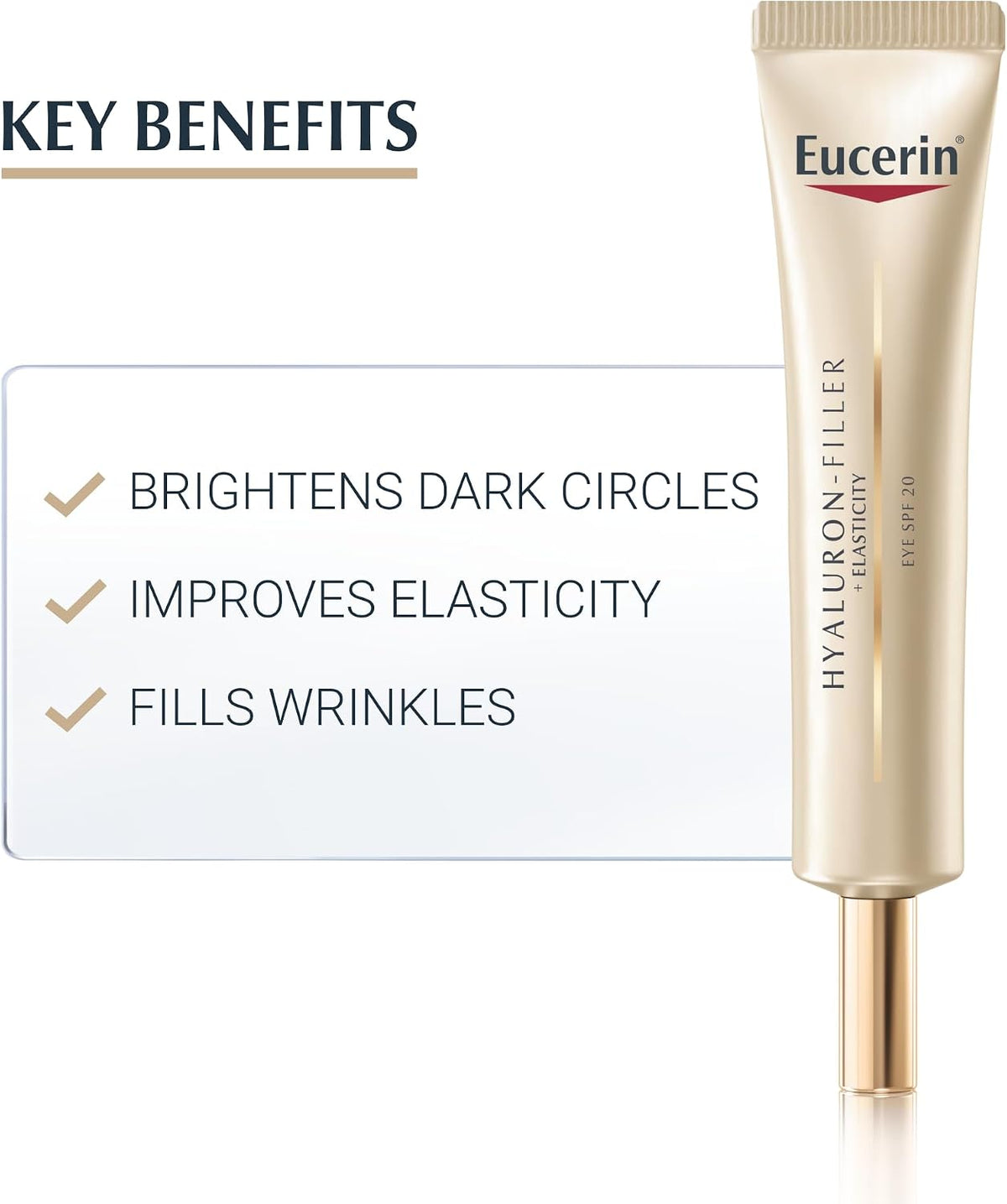 Eucerin Hyaluron-Filler + Elasticity Eye Cream SPF20 15ml Anti Wrinkle Eye Moisturiser