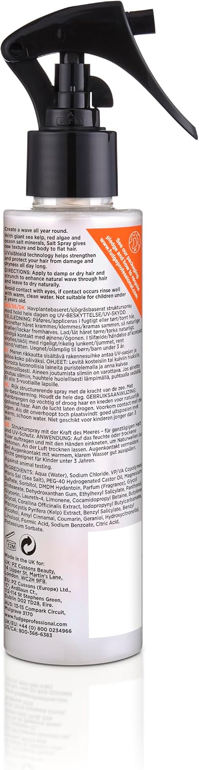 Fudge Professional Salt Spray 150ml Texturizing Sea Salt Spray for Volume & Flexible Hold