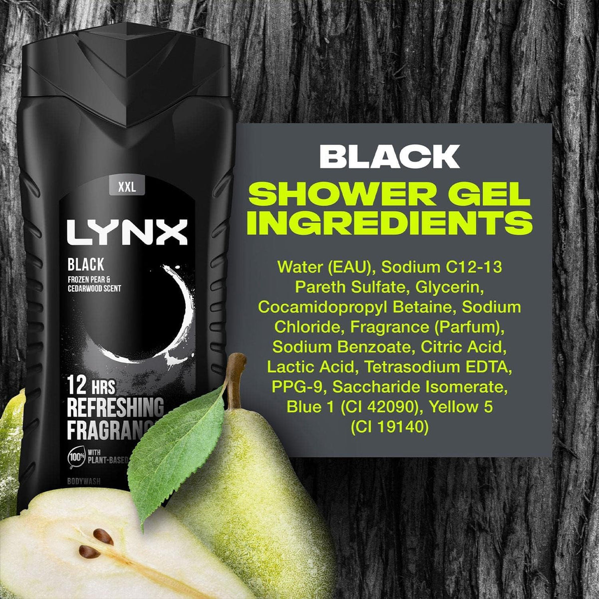 LYNX Black Body Wash Men's Shower Gel 225ml