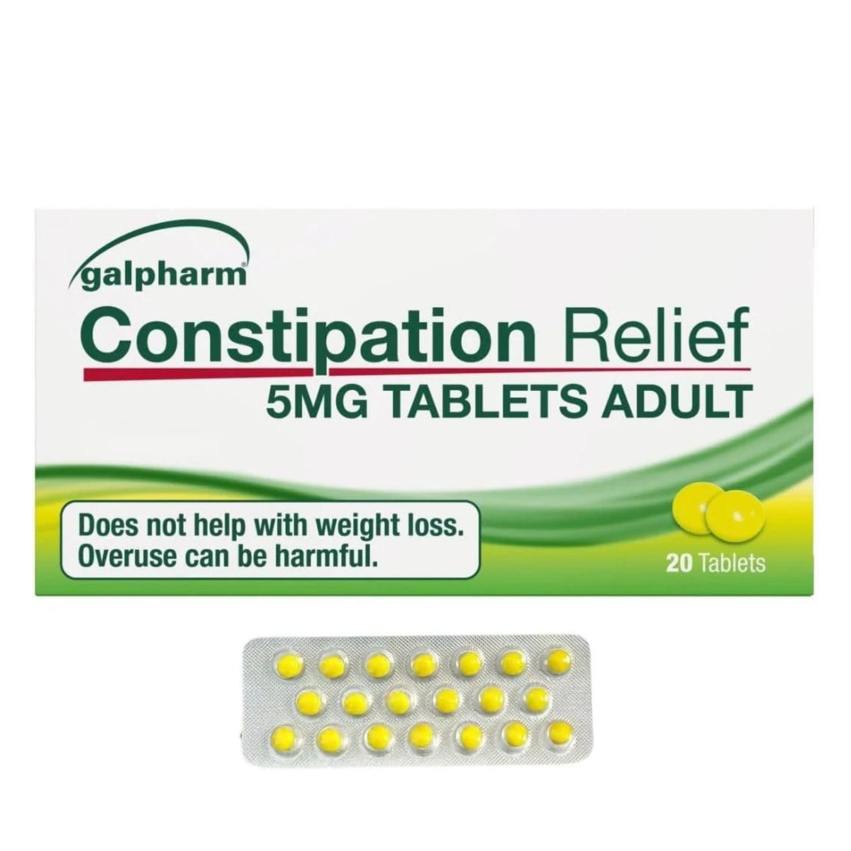 Galpharm Constipation Relief Tablets 5mg Bisacodyl Gastro-Resistant Laxative